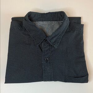 Airwalk Casual Button Down Shirt Black Print Size XL